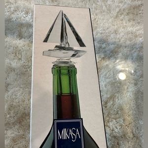 Mikasa Regatta Lead Crystal Wine Bottle Stopper- Sailboat
